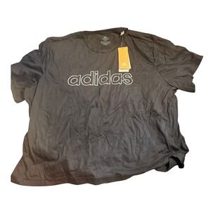 NWT Adidas Women's Black Graphic‎ T Shirt Size XXL Primegreen Logo Tee Top